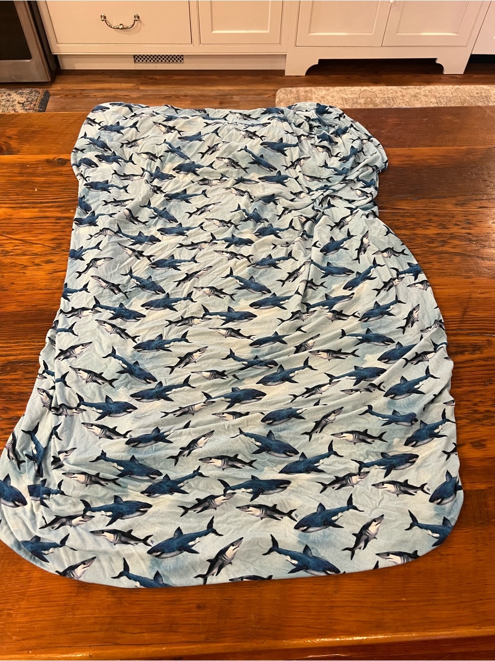 Posh Peanut, Shark Print Crib Sheet